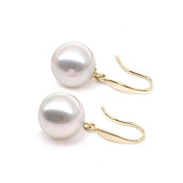 Boucles d'oreilles perles - Perle de culture - Akoya - Or jaune