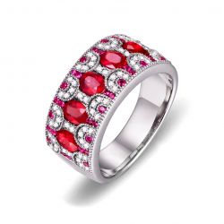 Bague Rubis Or blanc