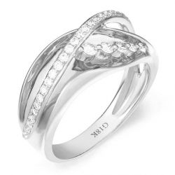 Bague or blanc diamants moderne