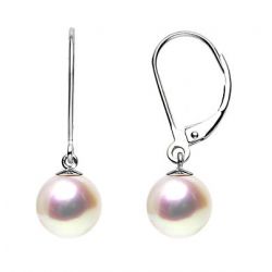 Boucles d'oreilles perles de culture blanches