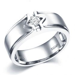Bague homme or blanc diamant anneau chevalière