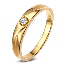 Alliance Or jaune et diamant pour femme