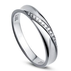 Alliance femme or blanc