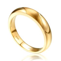 Alliance homme or jaune diamant