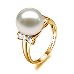 Bague perle unique