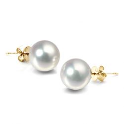 Boucles d'oreilles perles Akoya du Japon - luxe, or jaune