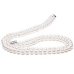 Collier double rang en perles 