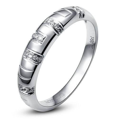 Bague Toi et moi pour l'homme platine