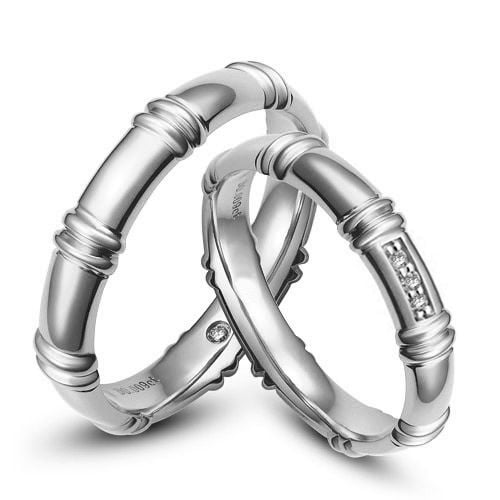 Bague Bambou platine