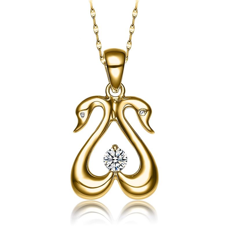 Pendentif Couple de Cygnes