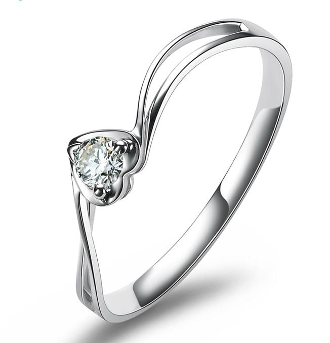Bague J'ai Dit à Mon Cœur platine