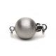 Stardust : 2 Fermoirs 7mm, Or blanc 18cts 