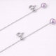 Chaîne forçat 45cm. Or blanc 18cts. Ajustable 35-45cm, 1,0gr