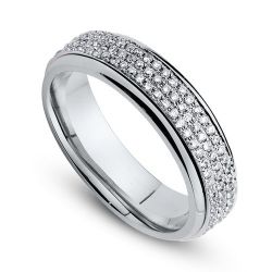 Joaillier alliance de fiançaille - Alliance Femme diamants et or blanc