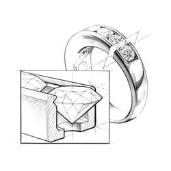 Bague Orientale à Paris. Or rose, Rubis et diamants