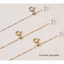 Collier Solstice IV or blanc