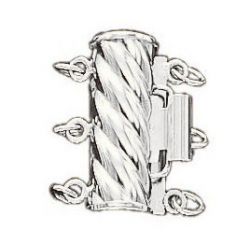 Collier perles 3 rangs mariage. Perle Blanche 5/5.5mm or blanc