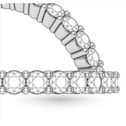Crochet Oreilles Symphonie Nuptiale Or rose