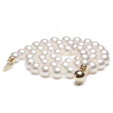 Collier perles de mer Akoya blanches du Japon - 6.5/7mm - Top GEMME / HANADAMA