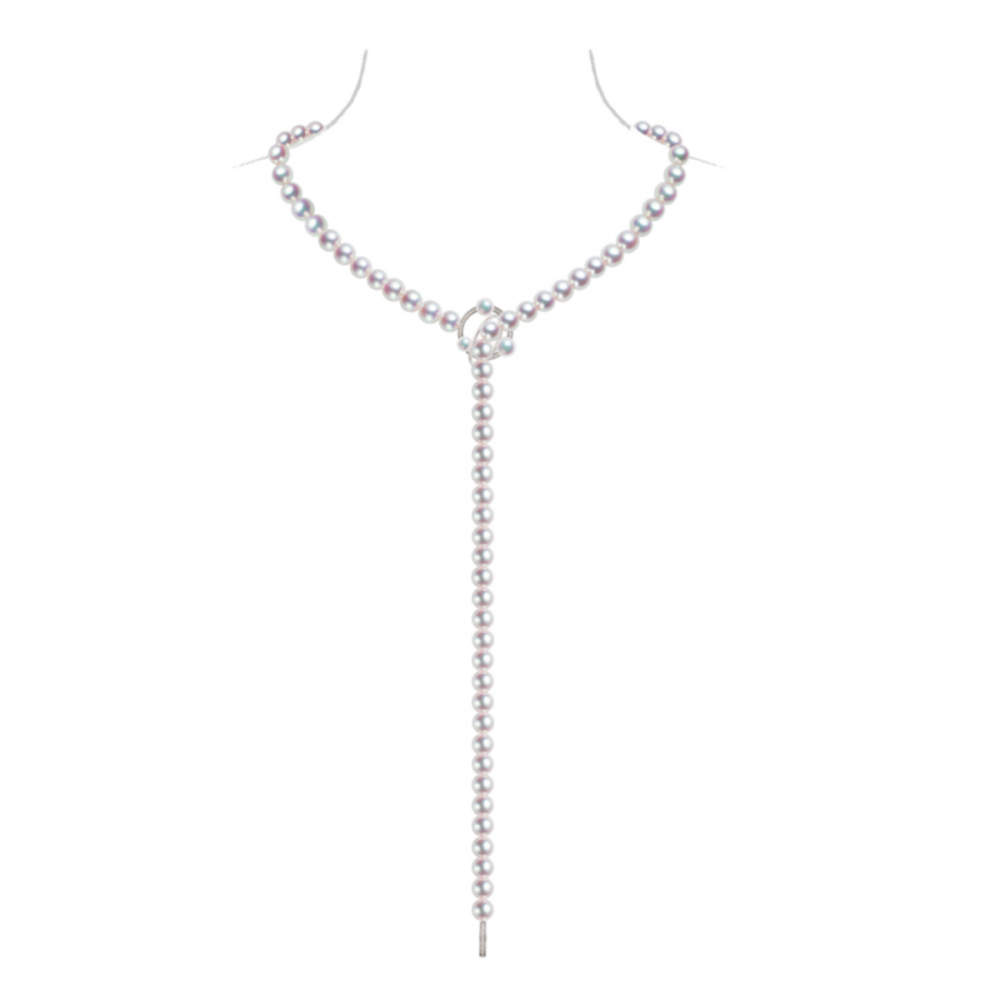 Collier sautoir perles Akoya 90cm - Perle AAA, 7.5/8mm - Hajime - 4