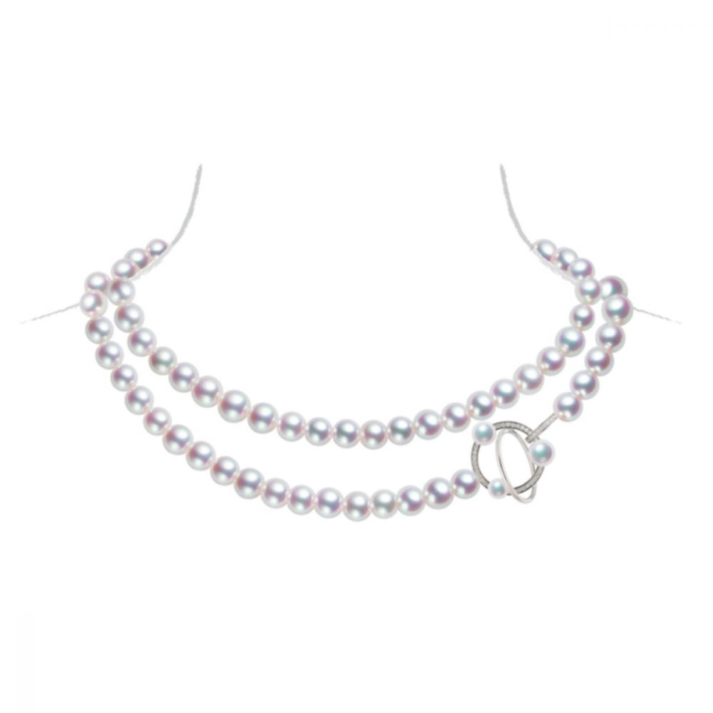 Collier sautoir perles Akoya 90cm - Perle AAA, 7.5/8mm - Hajime - 1
