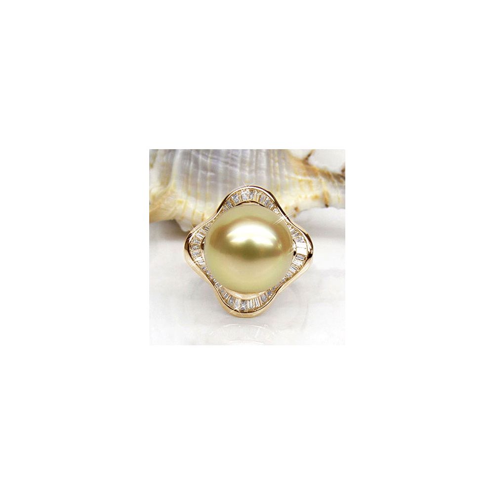 Bague Archipel Bonaparte - Perle d'Australie - Or jaune, diamants - 2