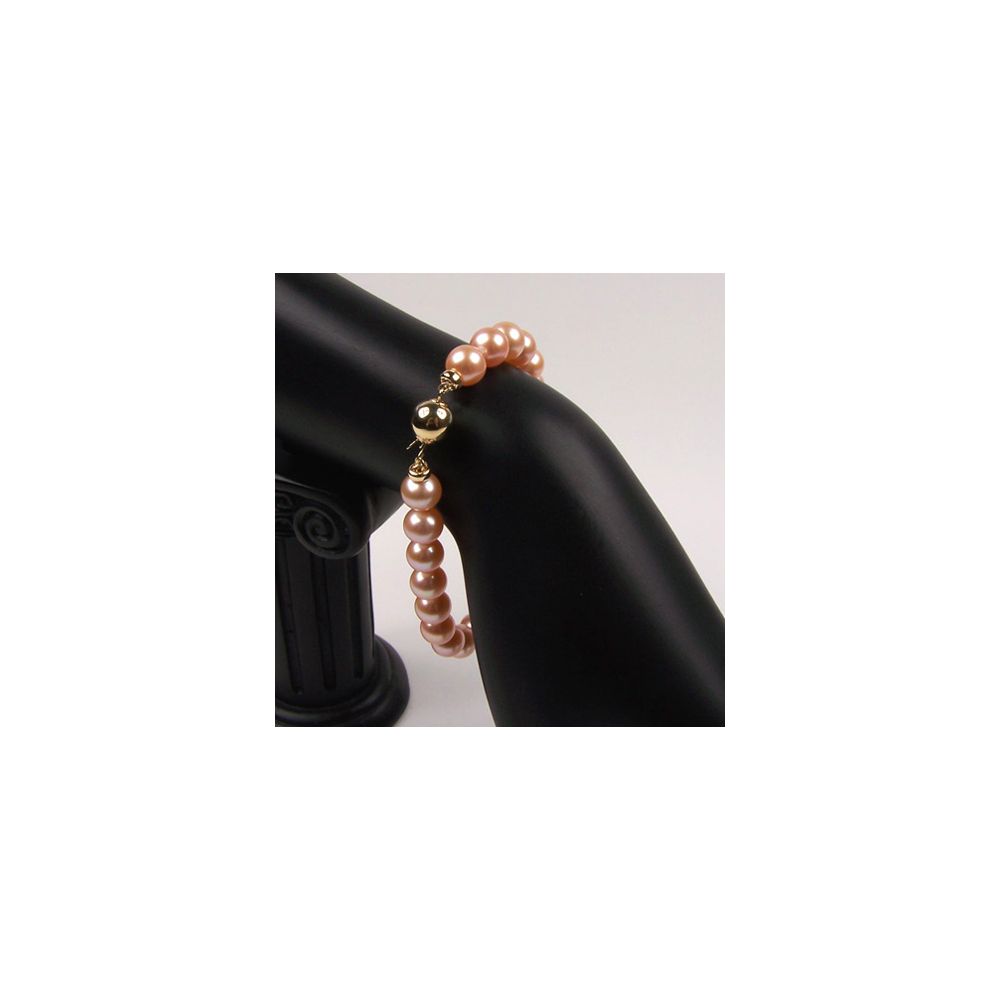 Bracelet - Bracelet perles roses - Perles de culture Chine - 7.5/8mm - 5