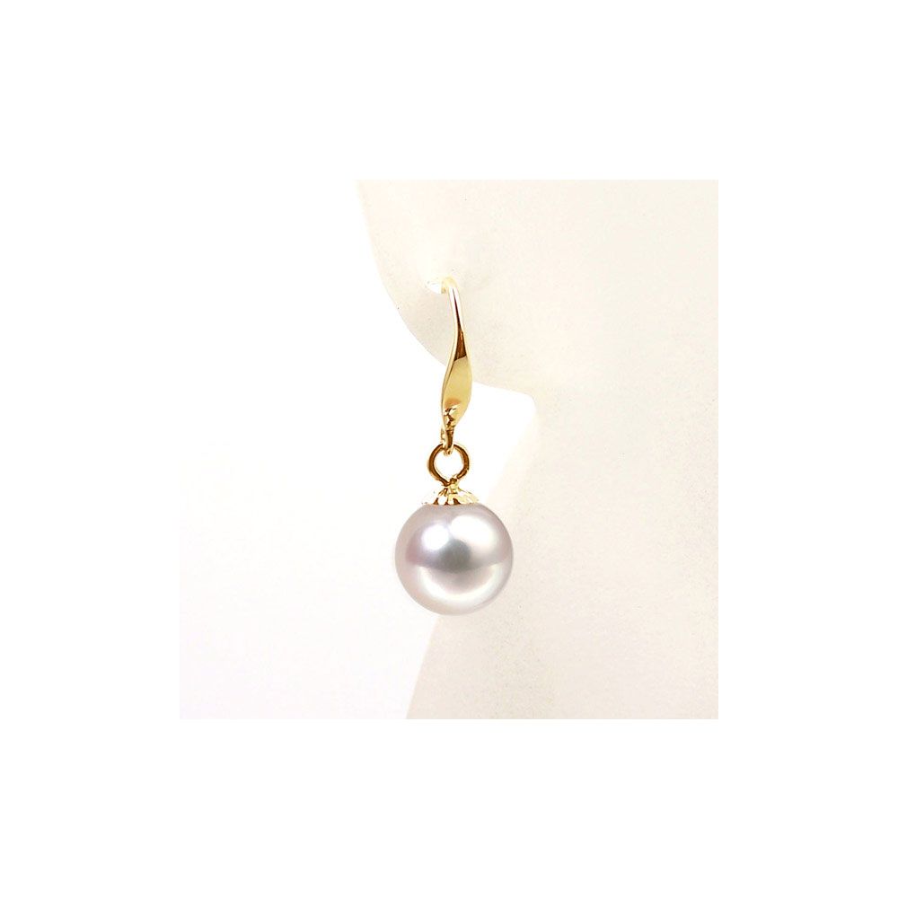 Boucles d'oreilles perles Akoya blanches - 7/7.5mm - GEMME - Or jaune - 2
