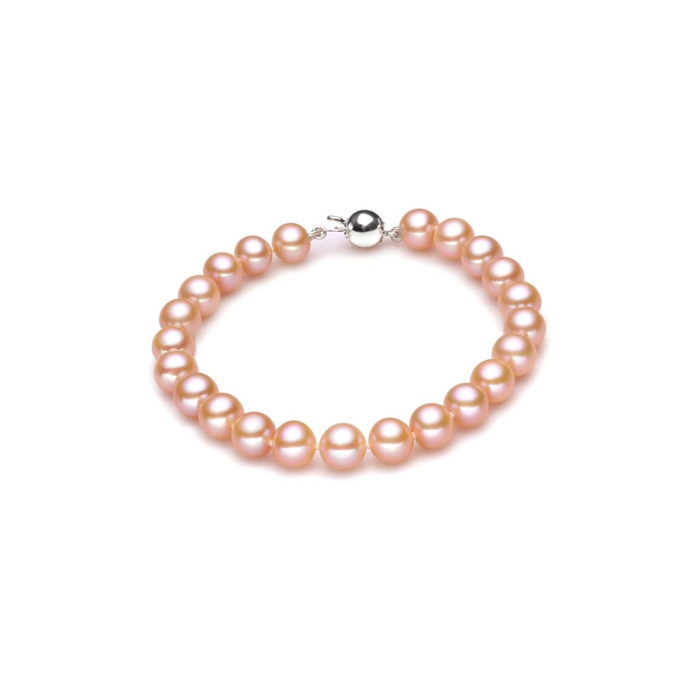 Bracelet - Bracelet perles roses - Perles de culture Chine - 7.5/8mm - 1