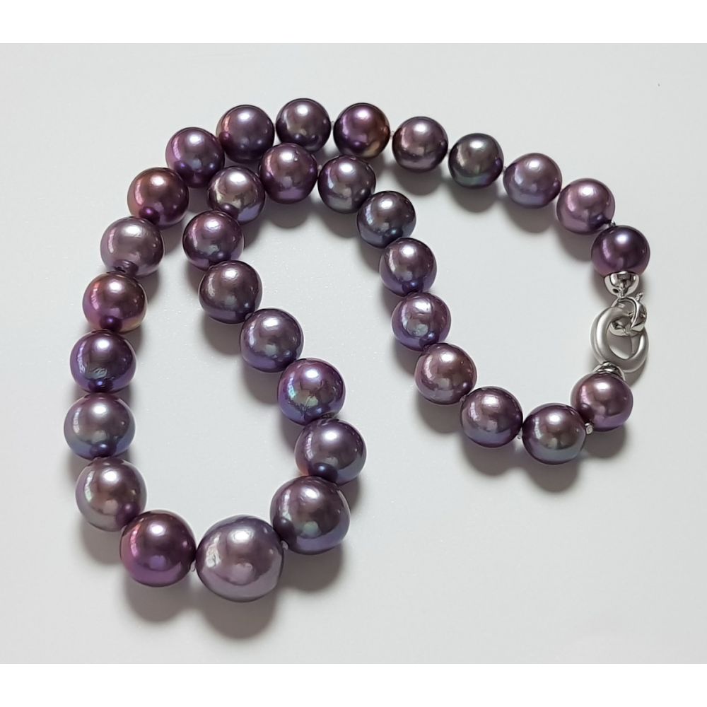 Collier perles de culture lavande. AA+/AAA, 12/15mm I Arletty - 3