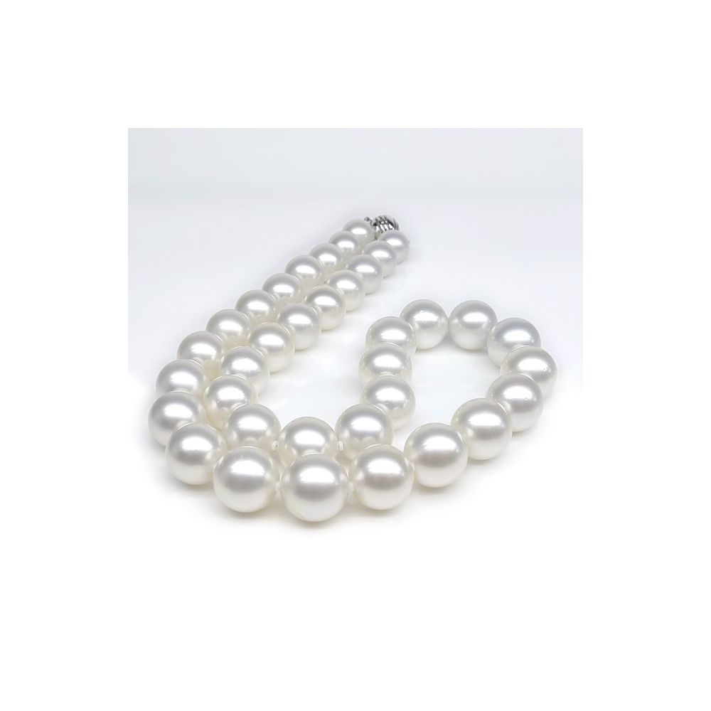 Collier de perles d'Australie blanches - Perle mers du sud 10/12mm - 2
