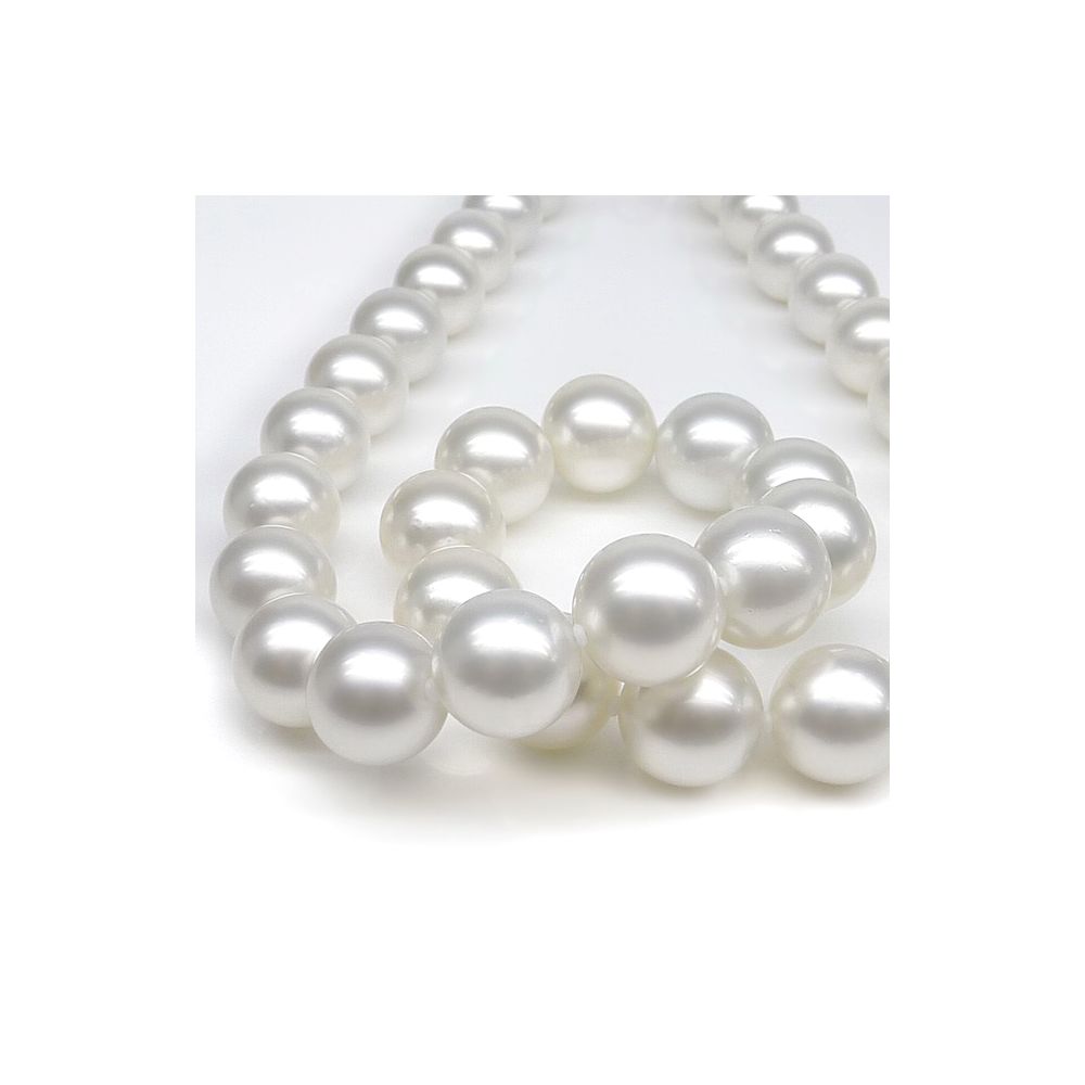 Collier de perles d'Australie blanches - Perle mers du sud 10/12mm - 4
