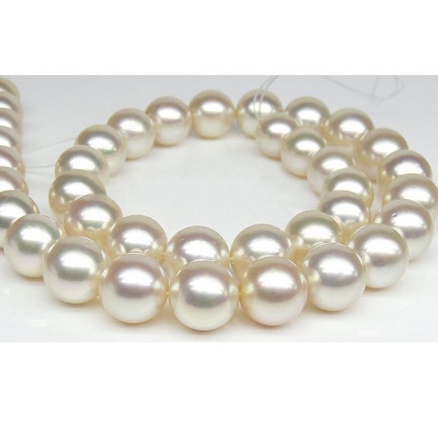 Collier perles d'Australie blanches - 10/12mm - AAB