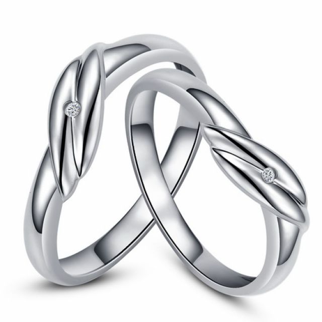 Bijoux alliances mariage - Alliances couple - Or blanc - Diamant
