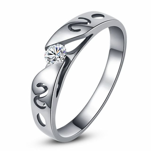 Mon alliance de mariage - Alliance originale platine, diamant - Femme