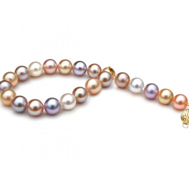 Bracelet perles multicolores - Bracelet perle d'eau douce - 7.5/8mm