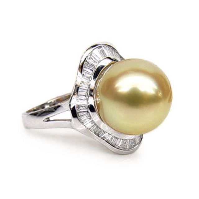 Bague Archipel Bonaparte - Perle d'Australie - Or blanc, diamants 