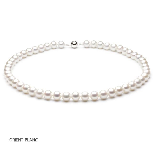 Collier perle mariage - Noces de perles - Perle blanche - 8/8.5mm