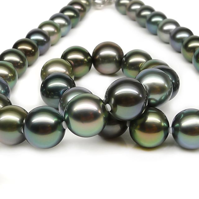 Collier perles de Tahiti multi couleurs - Perle polynésienne