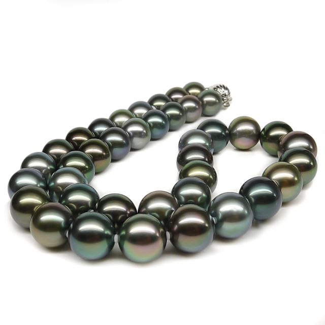 Collier perles de Tahiti multi couleurs - Perle polynésienne