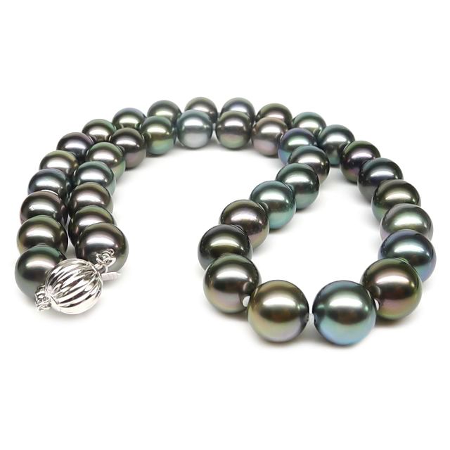 Collier en perles multicolores de Tahiti - 9/11mm, AAA