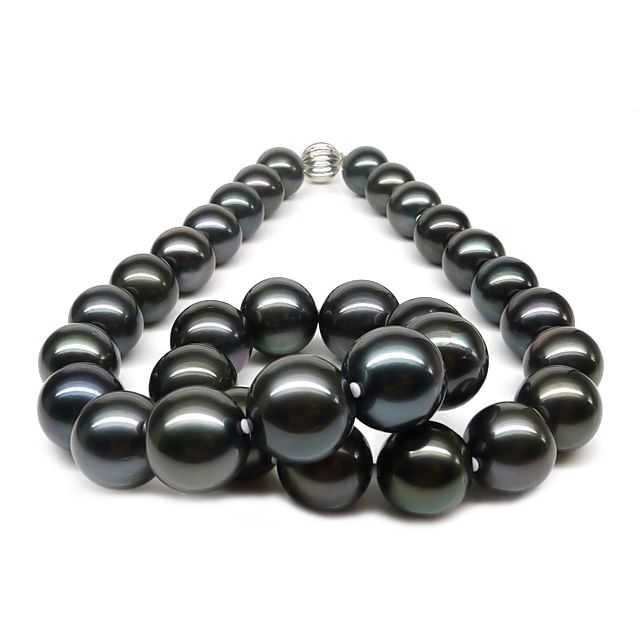 Collier en perles noires de Tahiti - 12/14mm, AAB