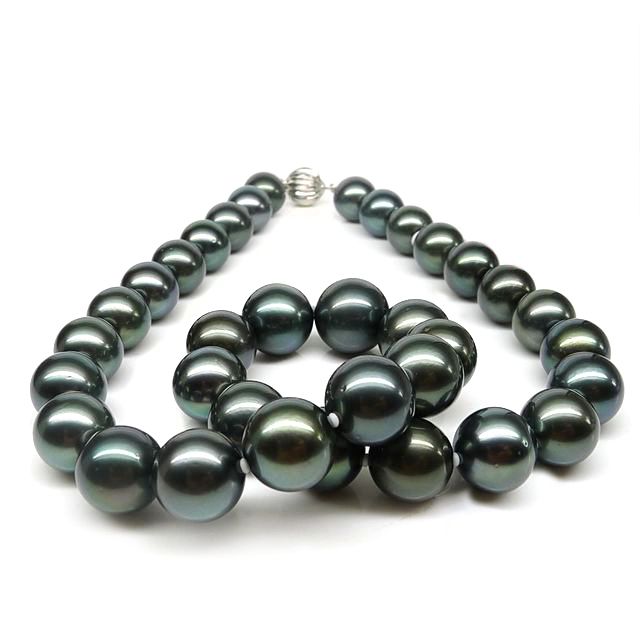 Collier en perles noires de Tahiti - 11/13mm, AAB