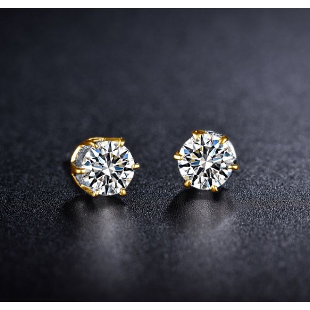 Puces diamants 0.50ct. Or jaune - Carat personnalisable