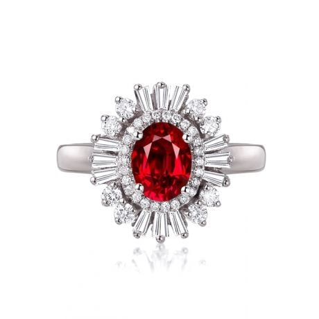 Bague de Fiançailles Rubis Cesária Évora
