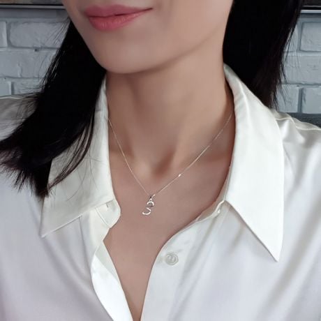 Pendentif chiffre 3 - Or blanc 18cts - Diamants 0.065ct