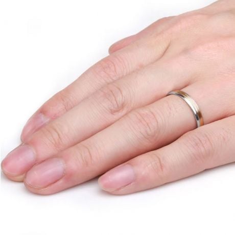 Alliance or Rose et Blanc. Bague créative pour Homme | Gary