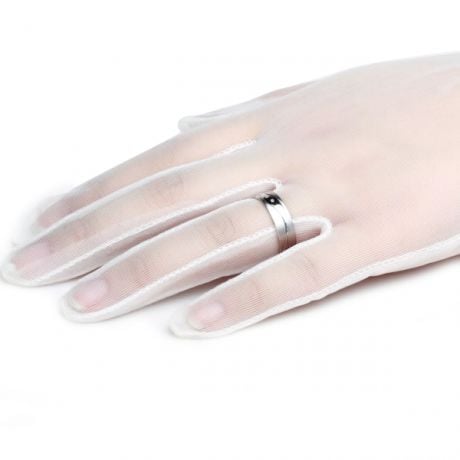 Alliance Homme lignes enchevêtrées - Or blanc, diamants