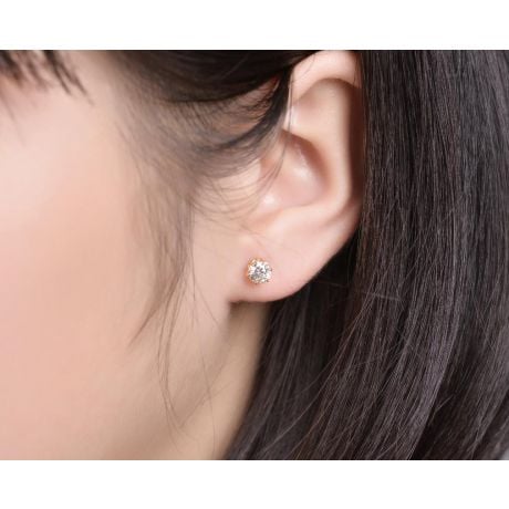 Puces diamants 0.50ct. Or jaune - Carat personnalisable