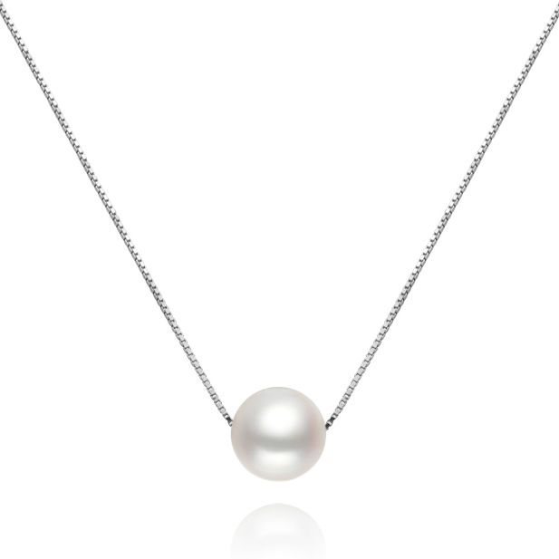Collier Double Chaîne Dorée Avec Pendentifs Nacrés Vert Pâle Et Blanc - Occasion Parfait état